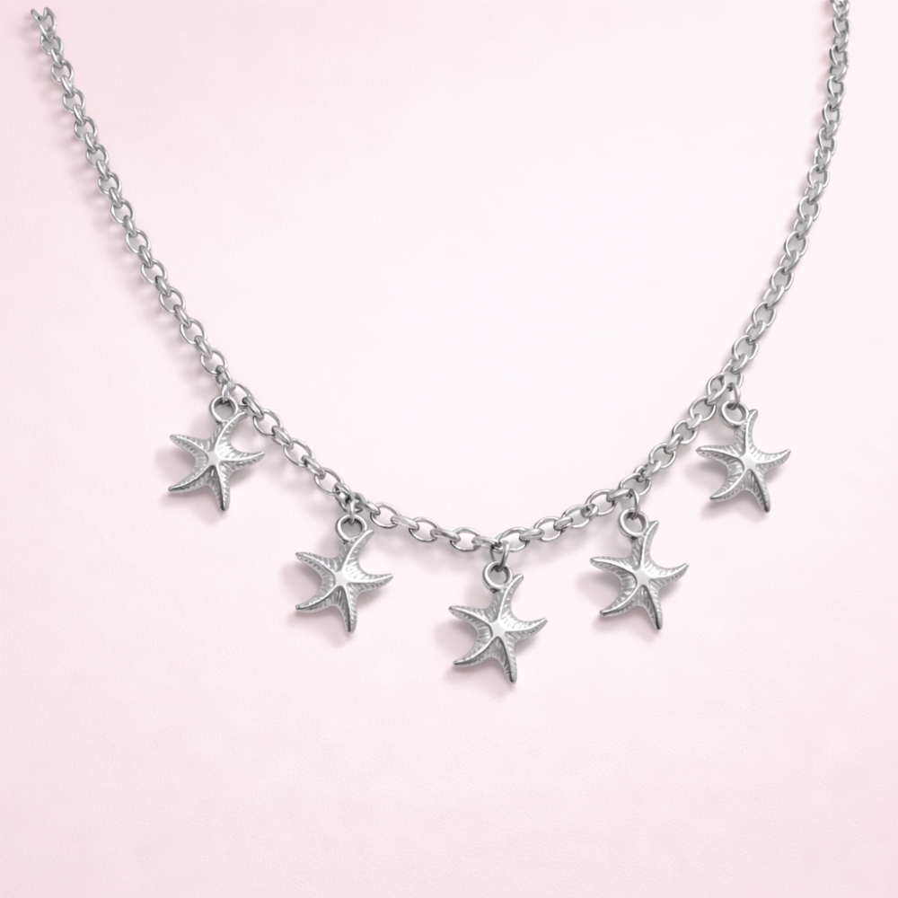 Collier étoiles de mer acier inoxydable été | bijoux acier inoxydable | Gaou Bijoux