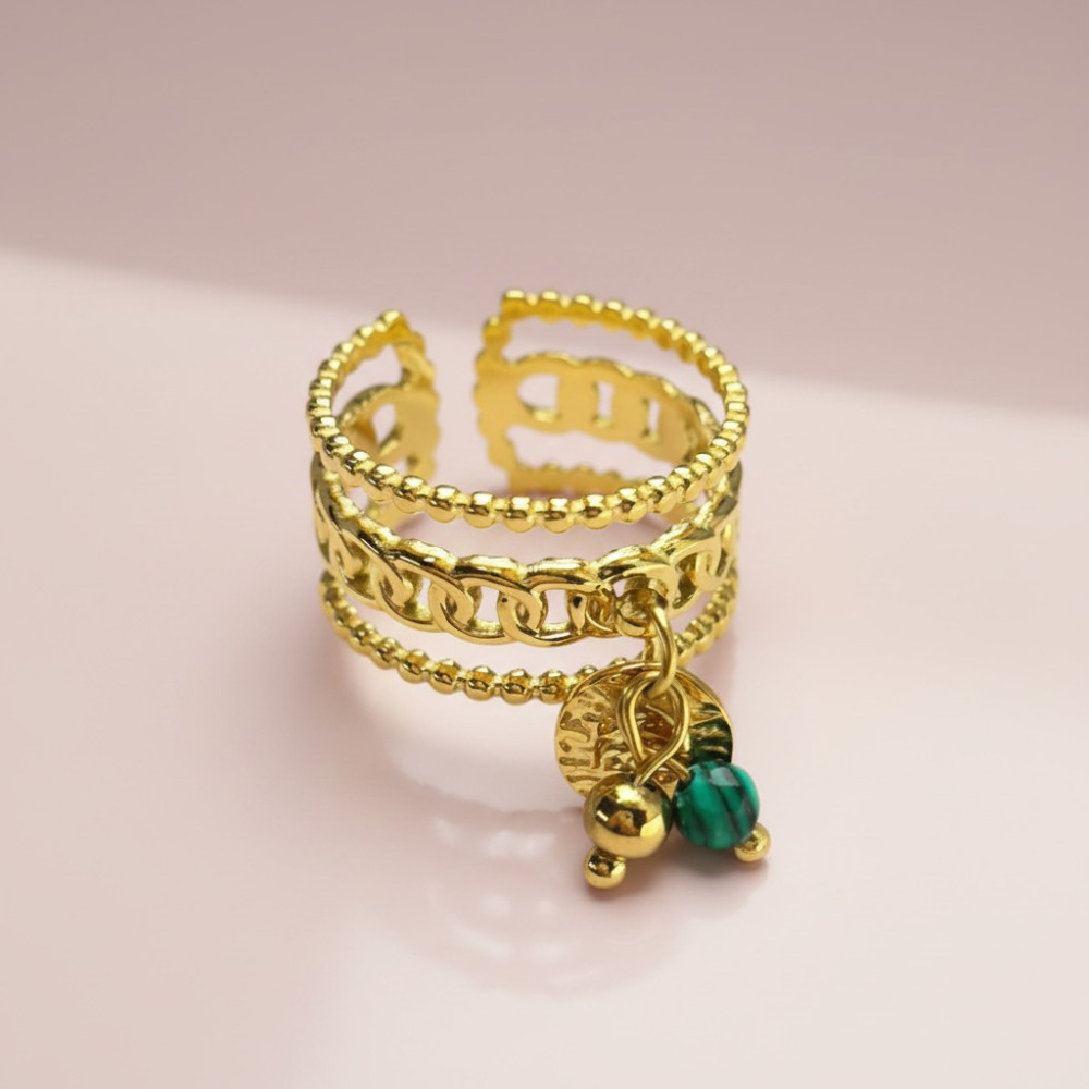 Bague Pampille| Bagues acier inoxydable| Gaou Bijoux