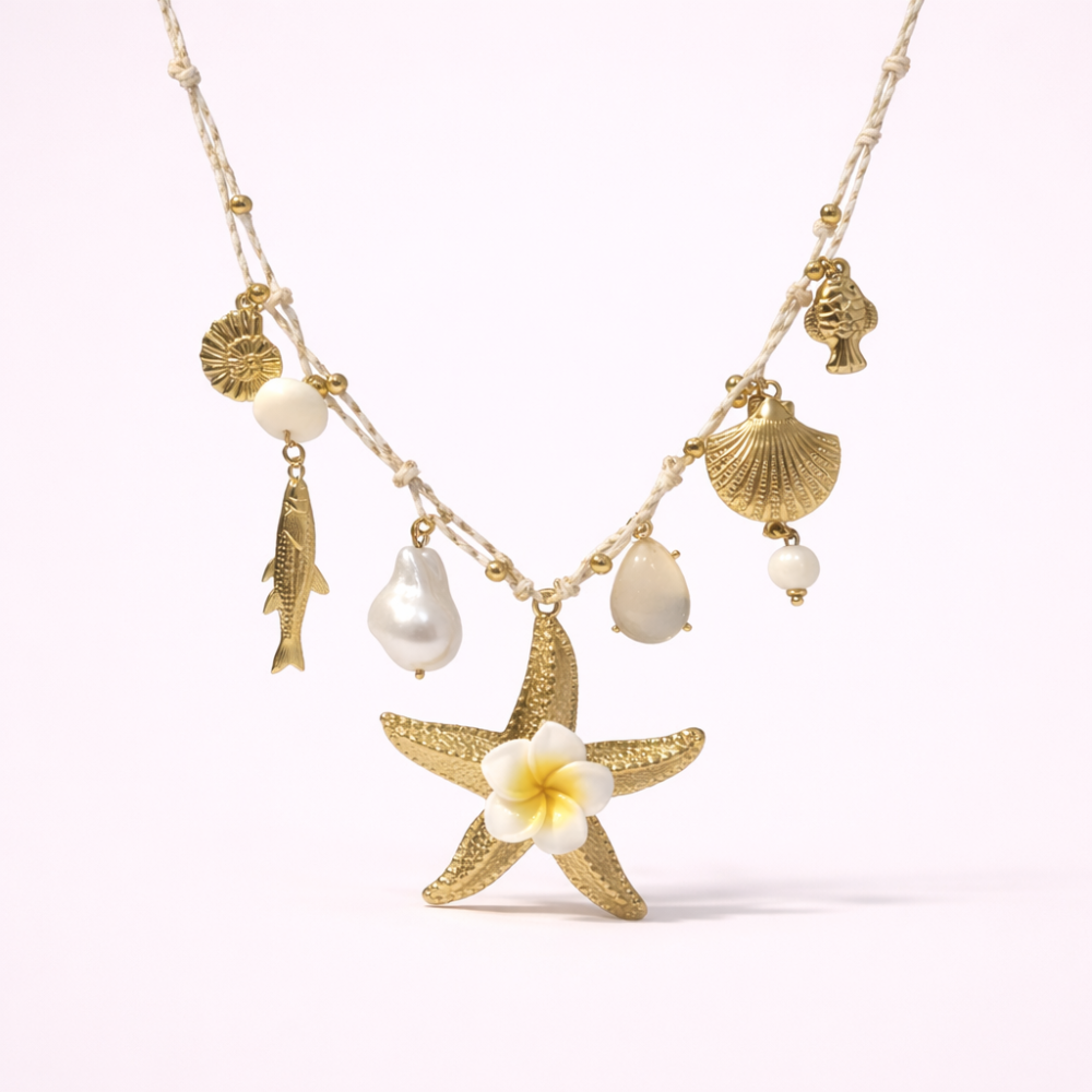 Collier charms étoile de mer acier inoxydable | bijoux acier inoxydable | Gaou Bijoux