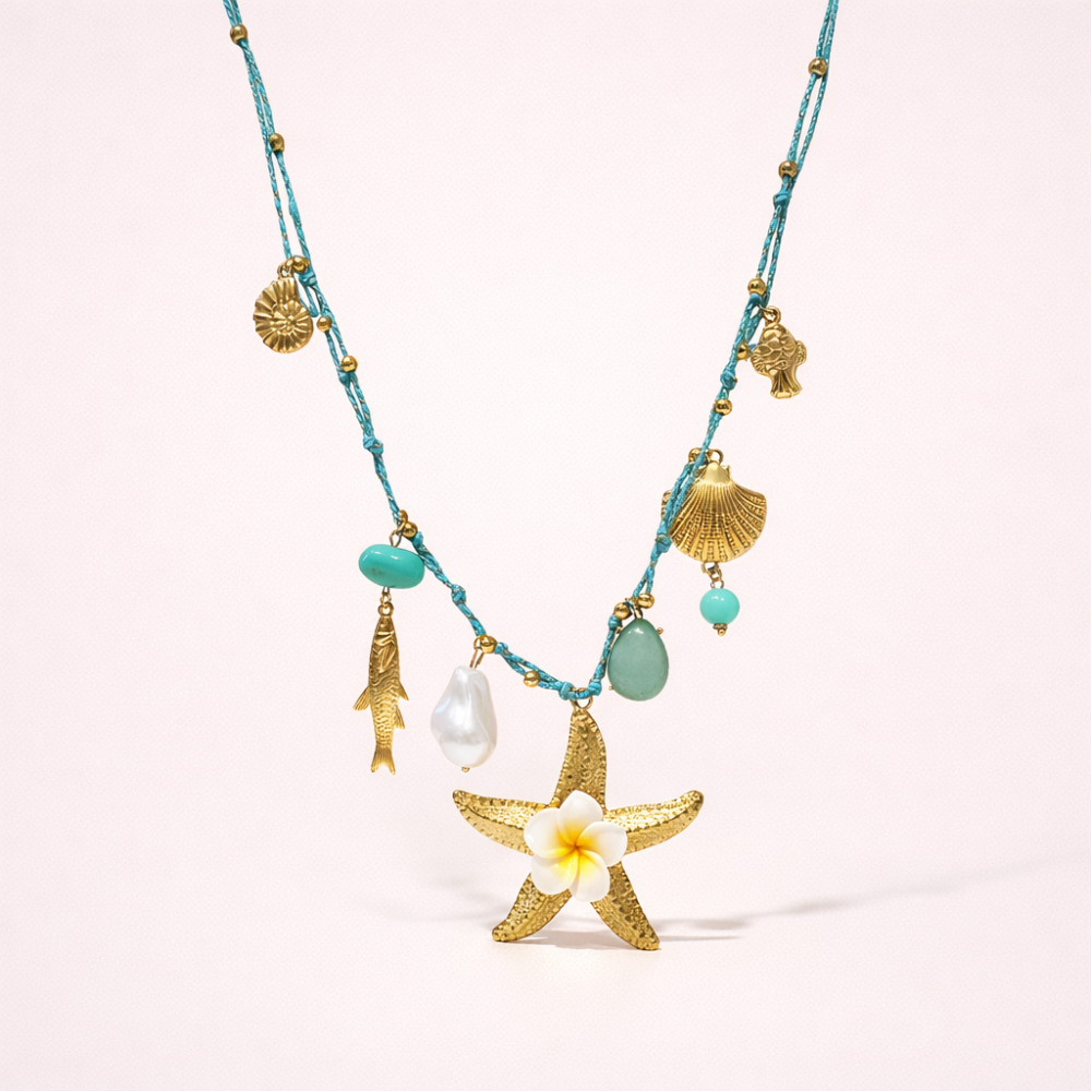 Collier charms étoile de mer acier inoxydable | bijoux acier inoxydable | Gaou Bijoux