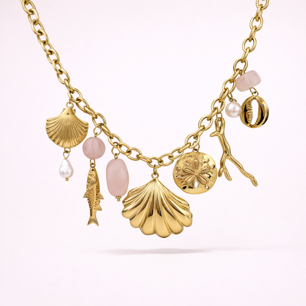Collier Naïa charms coquillage acier inoxydable | bijoux acier inoxydable | Gaou Bijoux
