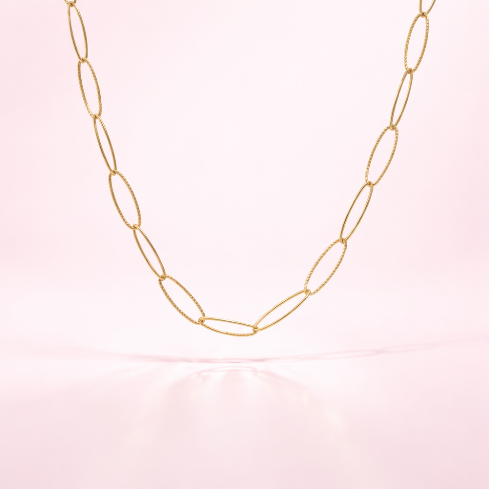 Collier charms personnalisé chaîne maillons acier inoxydable Gaou Bijoux