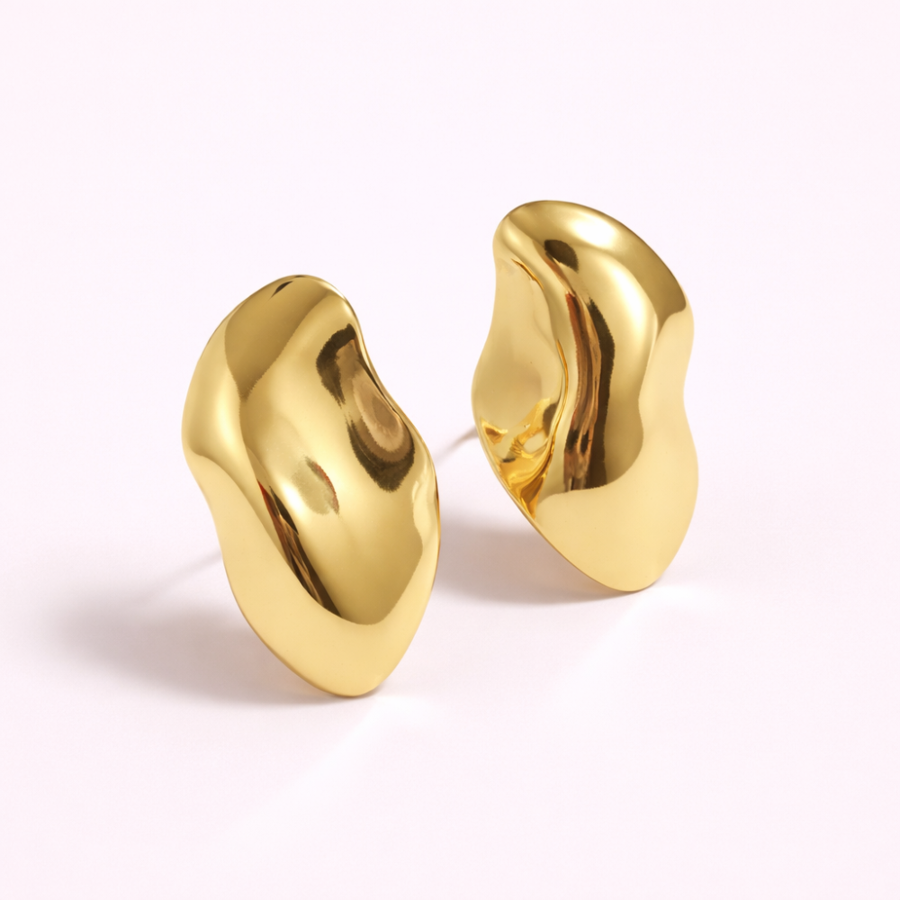 Boucles formes organiques acier inoxydable boucles tendance bijoux acier inoxydable | Gaou Bijoux