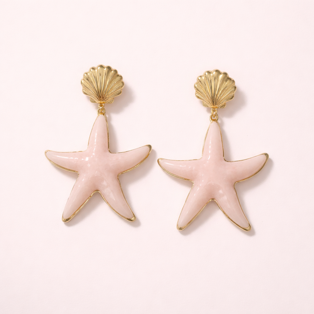 Boucles d’oreilles étoile de mer Marina acier inoxydable | bijoux acier inoxydable | Gaou Bijoux