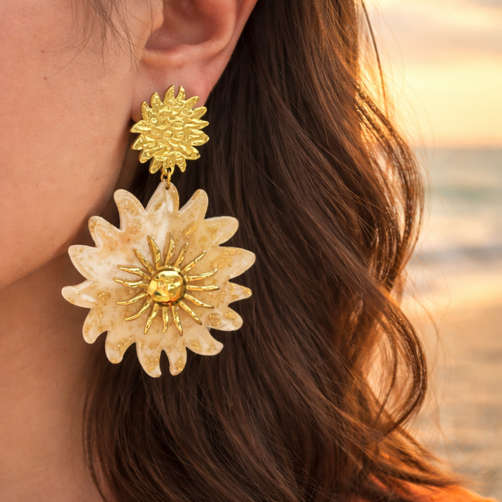 Boucles d’oreilles fleur bijoux été 2026