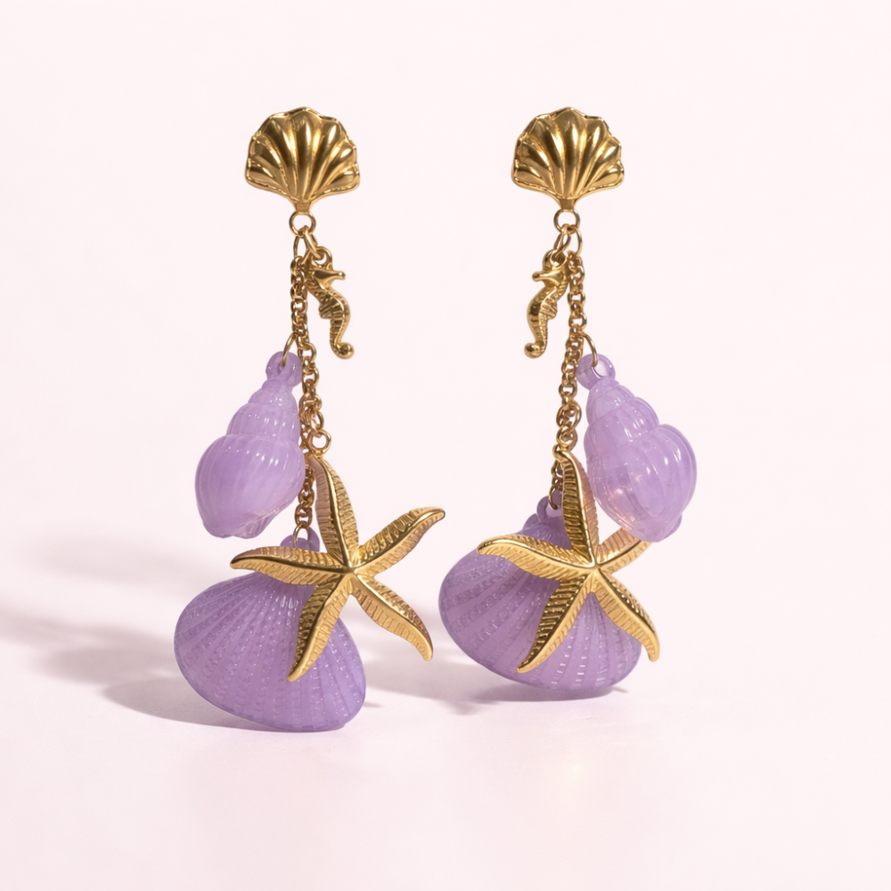 Boucles d’oreilles coquillage étoile mer bijoux été 2026 | Gaou Bijoux