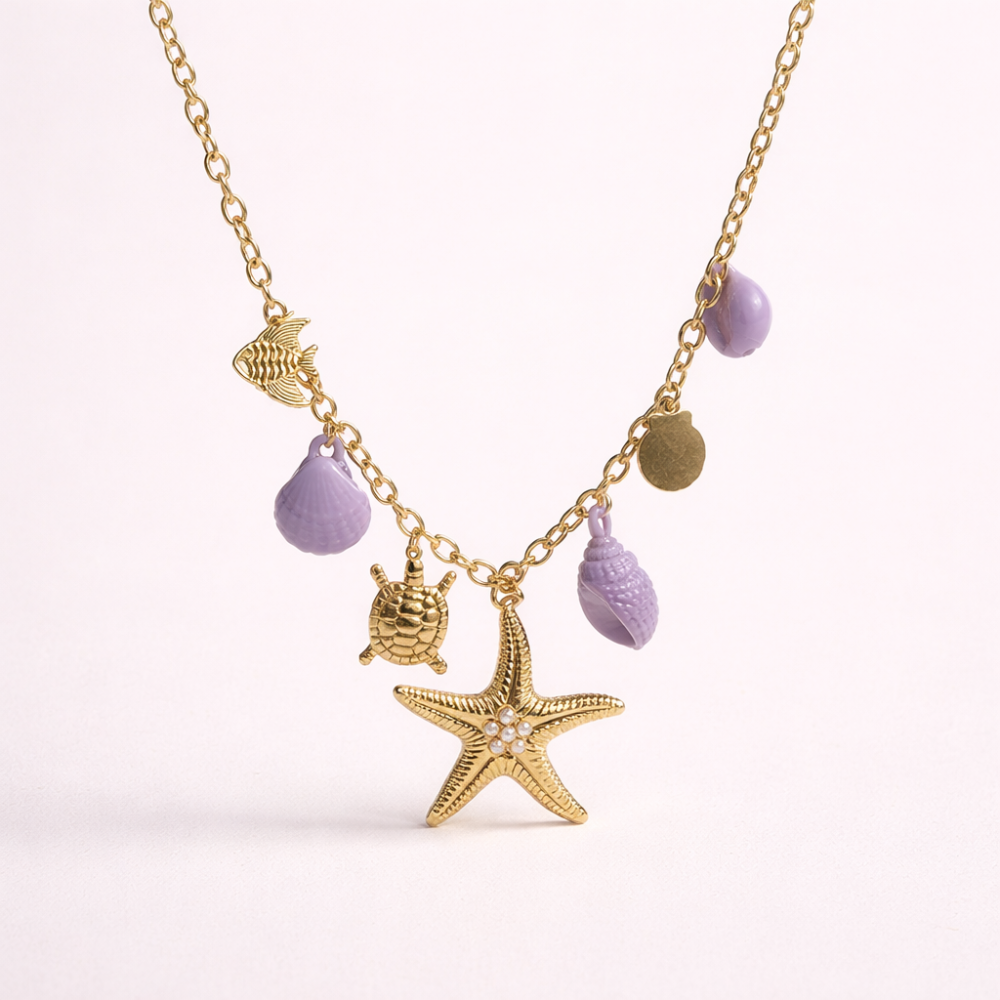 Collier coquillage étoile mer charms bijoux été 2026 | Gaou Bijoux