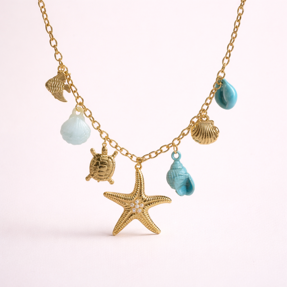 Collier coquillage étoile mer charms bijoux été 2026 | Gaou Bijoux