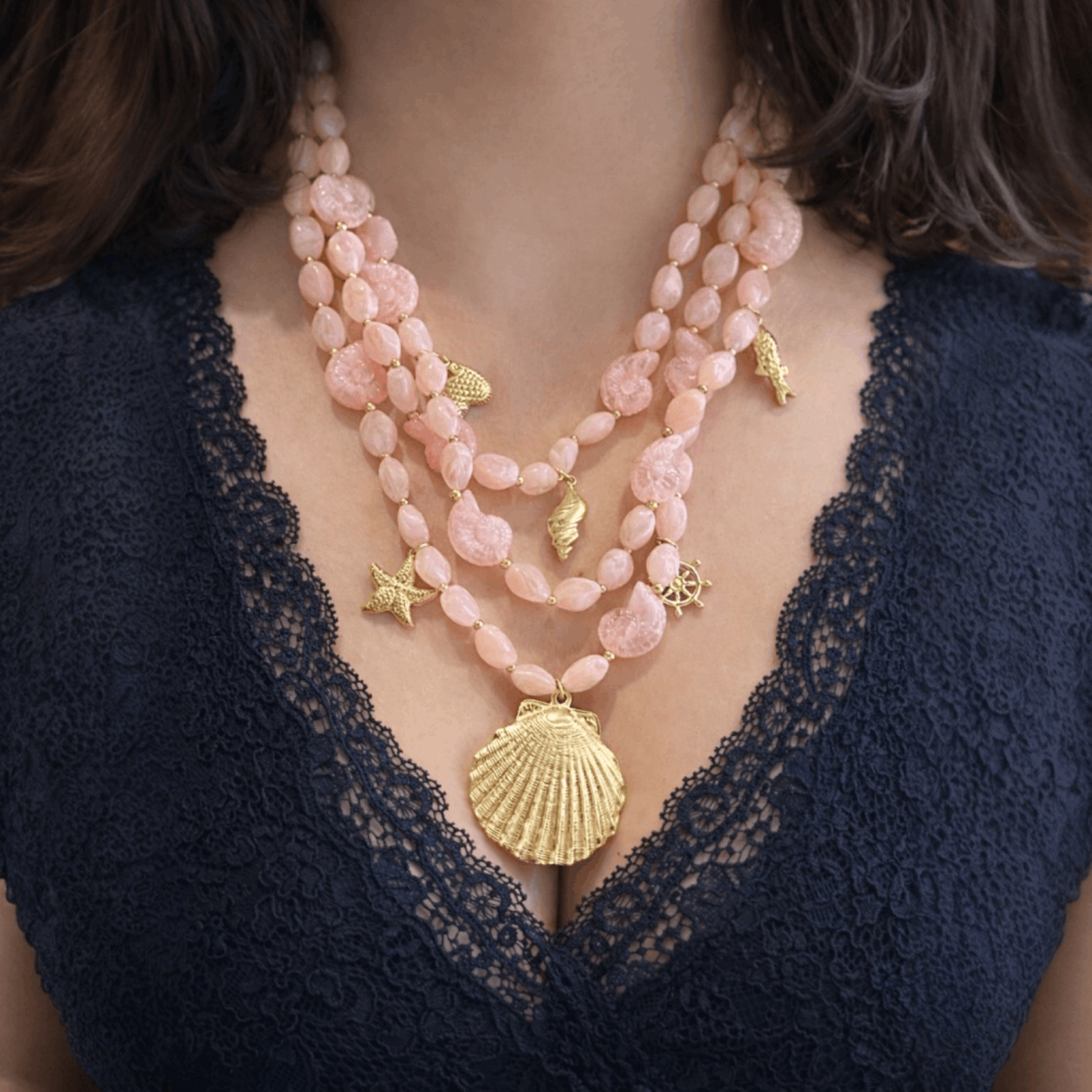 Collier multirang coquillage perles femme | Gaou Bijoux