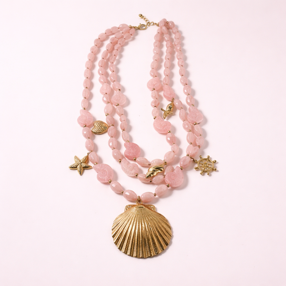 Collier multirang coquillage perles femme | Gaou Bijoux