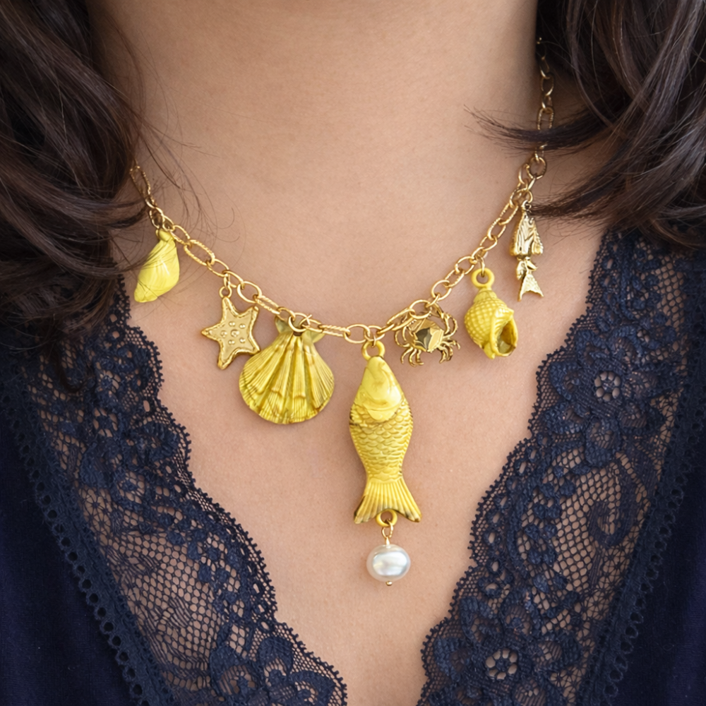Collier charms océan coquillage femme tendance | Gaou Bijoux