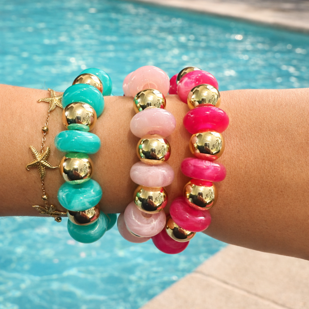 Bracelet perles colorées élastique femme | Gaou Bijoux