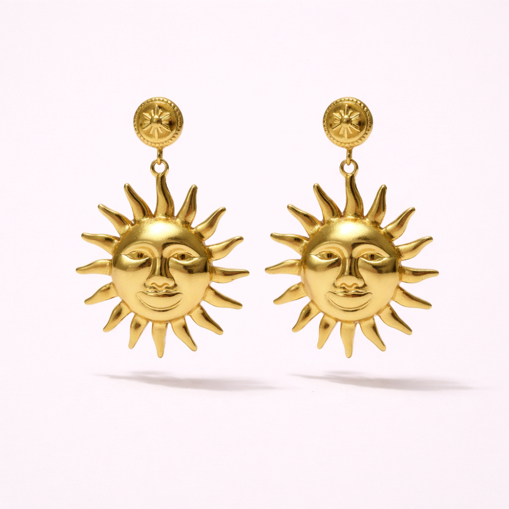 Boucles soleil visage doré femme tendance | Gaou Bijoux