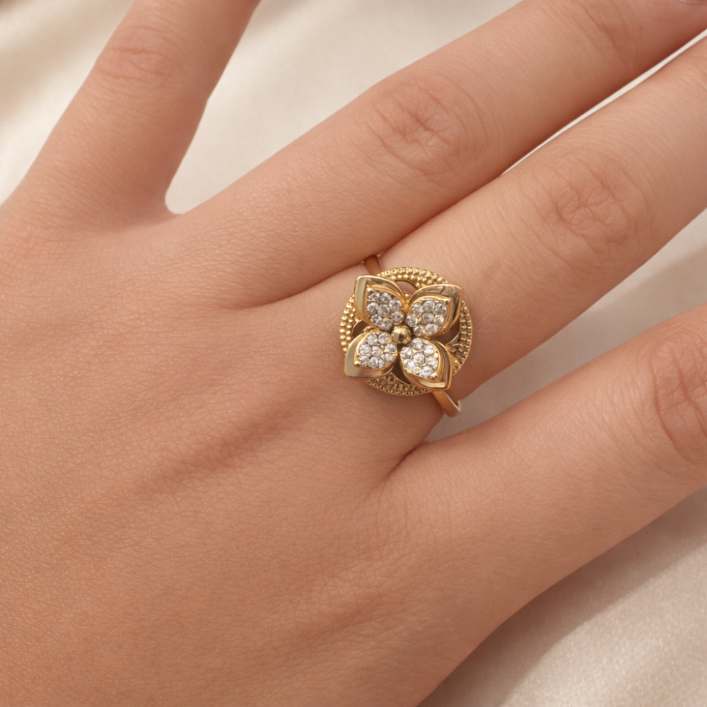 Bague Anti-Stress Fleur Maya – Taille réglable