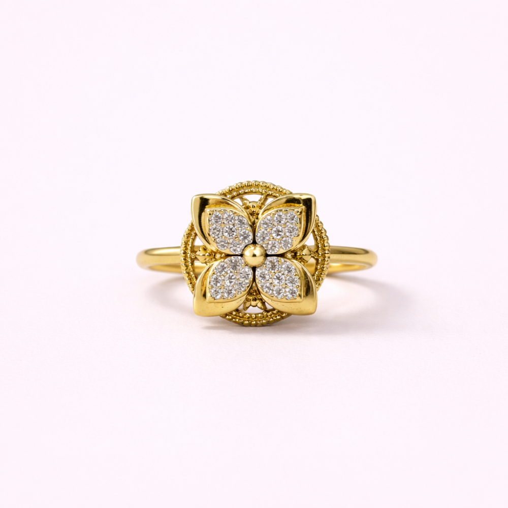 Bague anti stress femme réglable fleur élégante | Gaou Bijoux