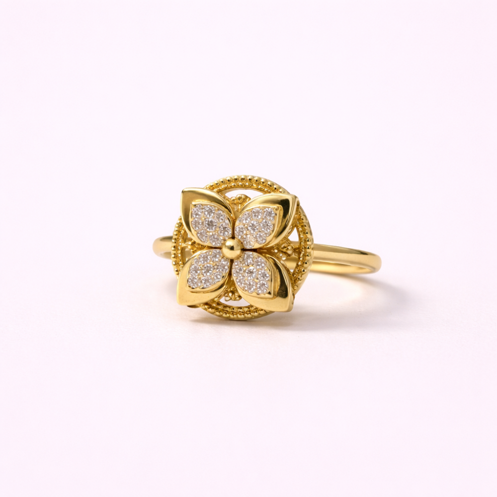Bague anti stress femme réglable fleur élégante | Gaou Bijoux