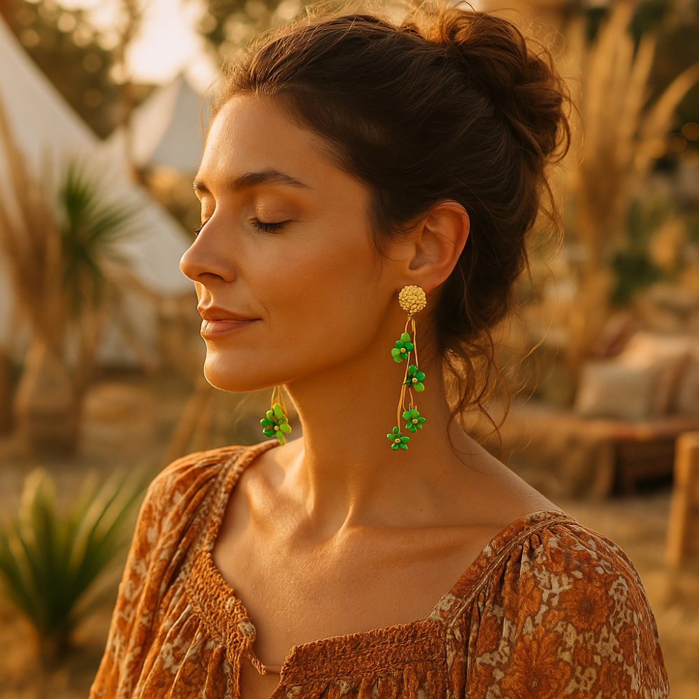 Boucles d'oreilles fleuries  | Gaou Bijoux