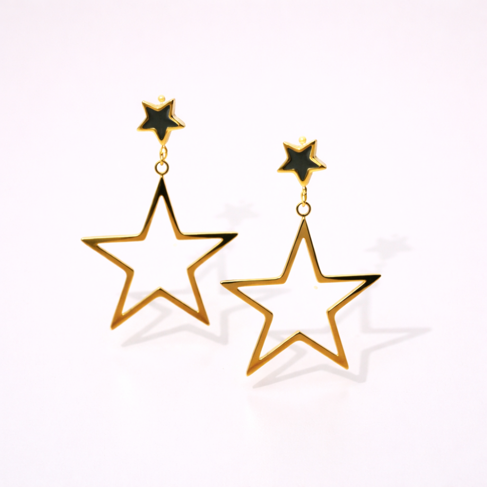 Boucles d'Oreilles Etoile | Acier inoxydable | Gaou Bijoux