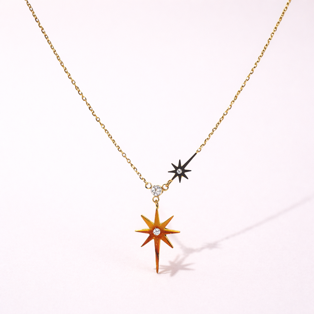 Collier Camille – Bijou étoile dorée et pierre scintillante | Gaou Bijoux