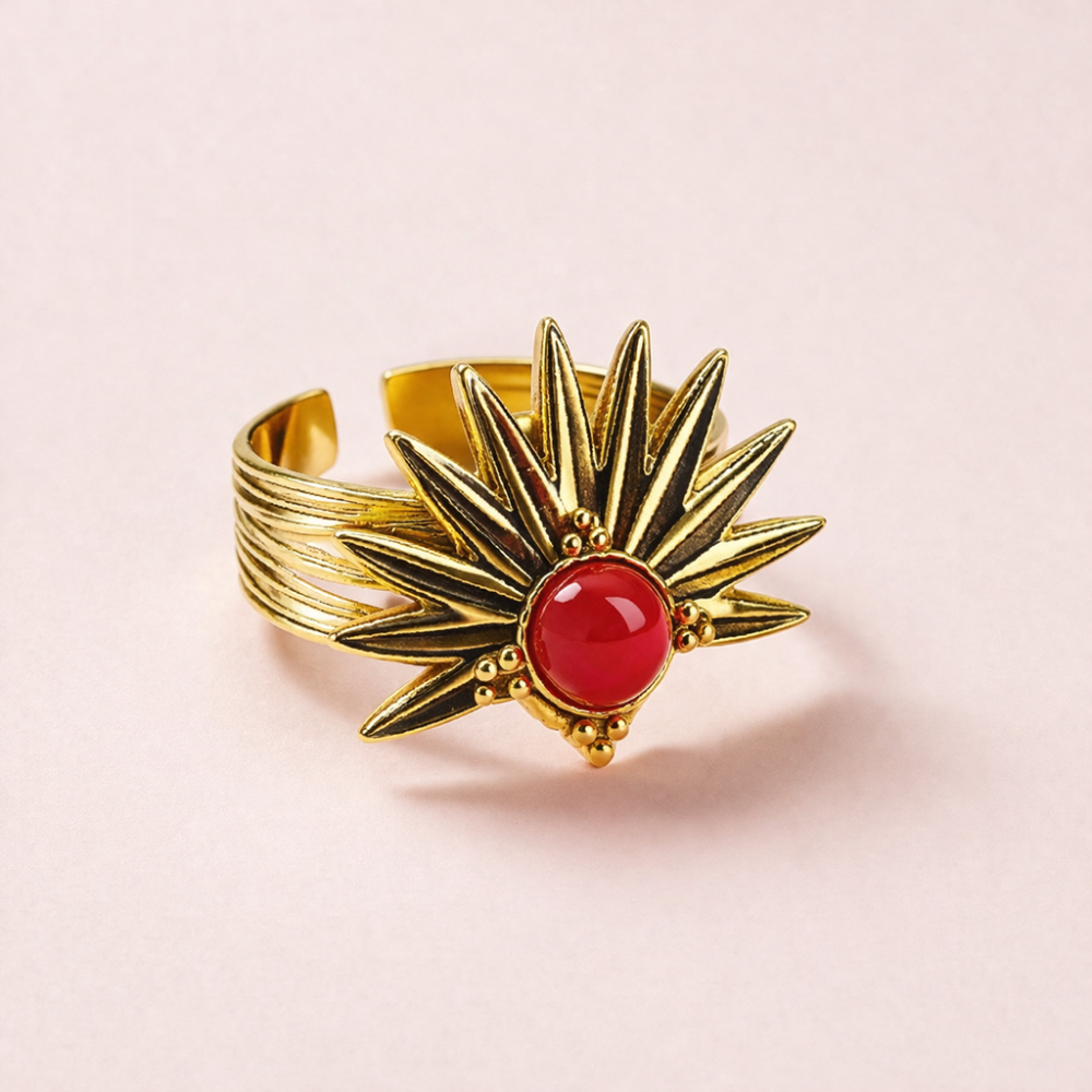 Bague Demi Soleil| Bagues acier inoxydable|Gaou Bijoux