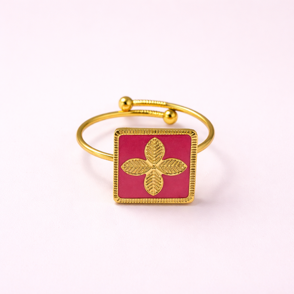 Bague Carré| Bagues acier inoxydable|  Gaou Bijoux