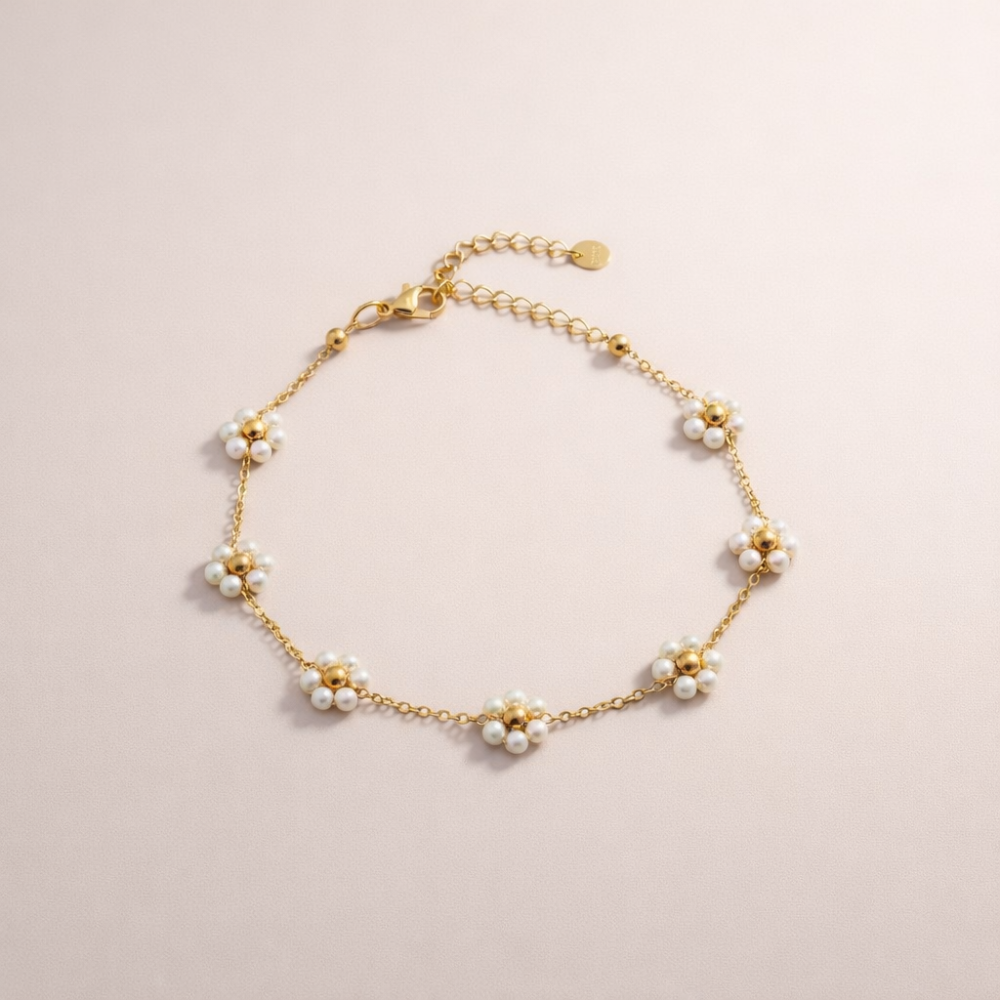 Parure collier bracelet fleur colorée acier inoxydable tendance été femme bijoux | Gaou Bijoux