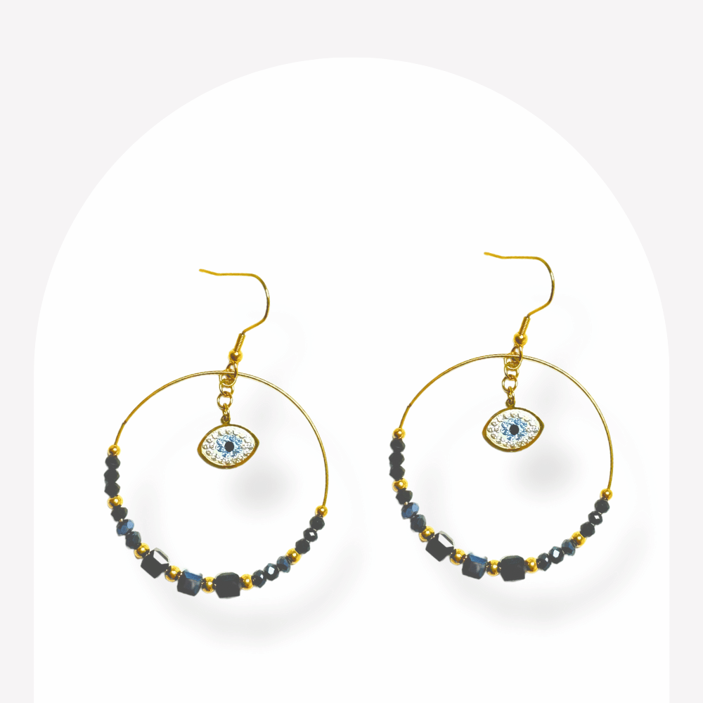 Boucles d’oreilles Créoles Œil  | Gaou Bijoux