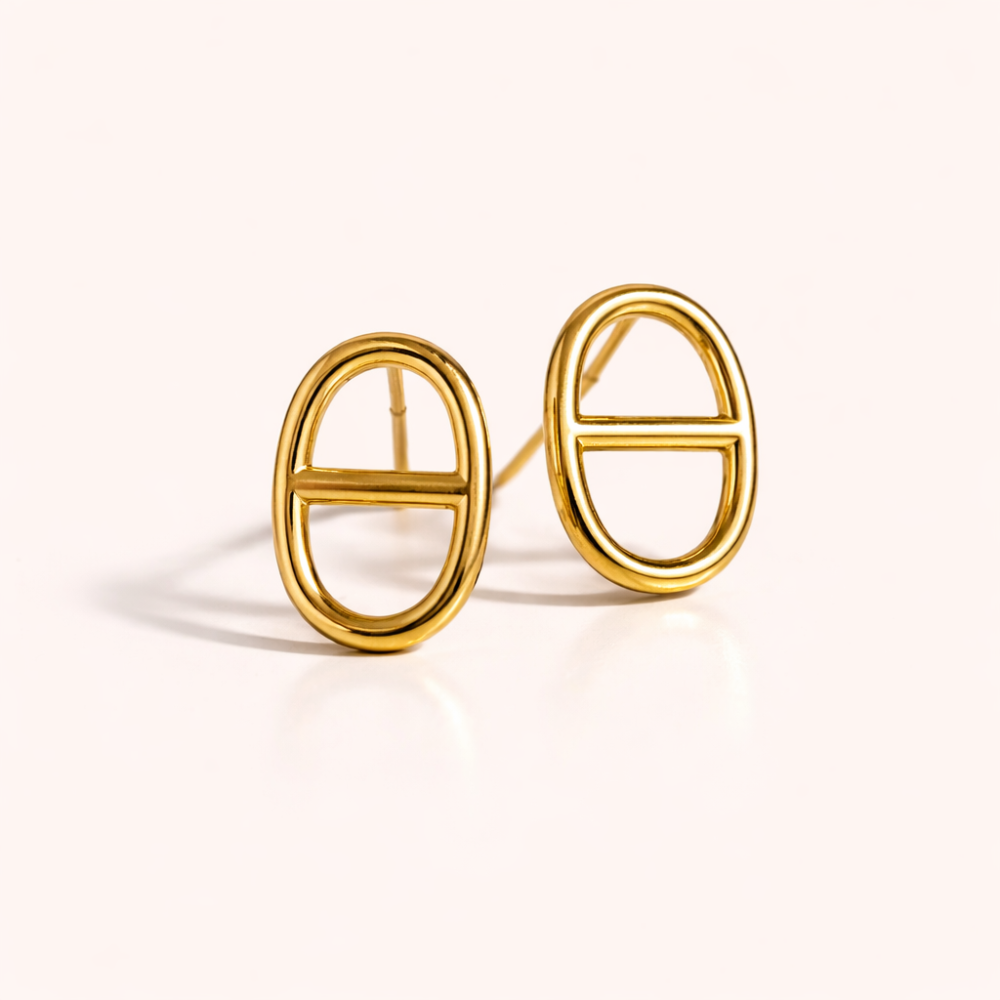 Boucles d’oreilles maille marine dorées acier inoxydable tendance femme bijou moderne | Gaou Bijoux