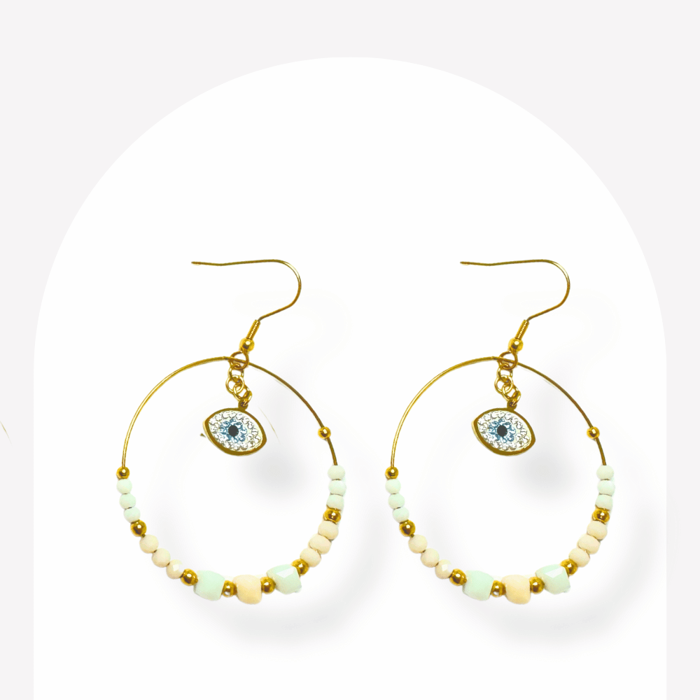 Boucles d’oreilles Créoles Œil  | Gaou Bijoux