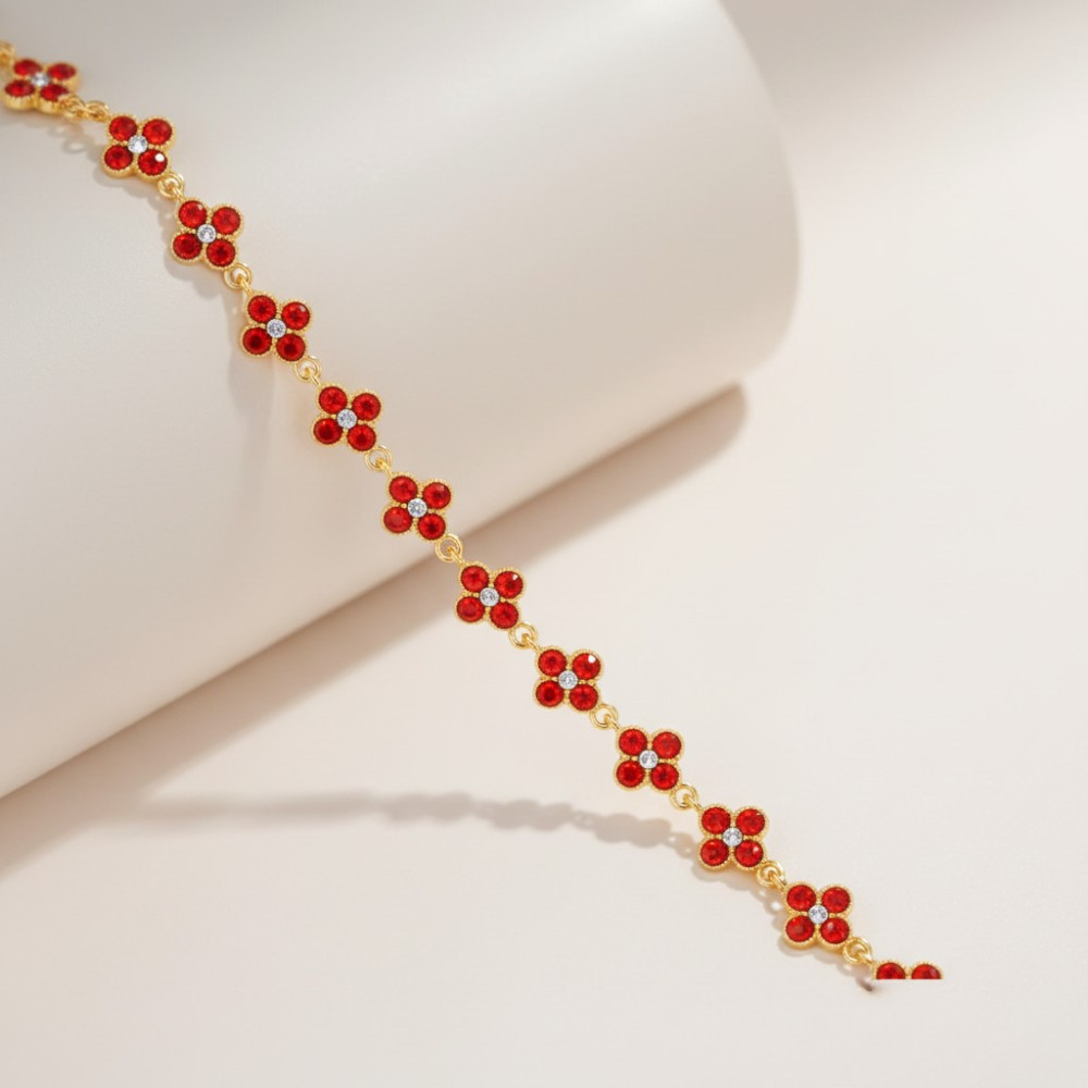 Parure Princesse Honey Fleurs Colorées Rouge