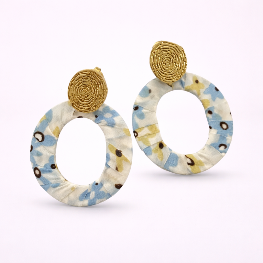Boucles d’oreilles anneaux en tissu acier inoxydable bijoux acier inoxydable | Gaou Bijoux