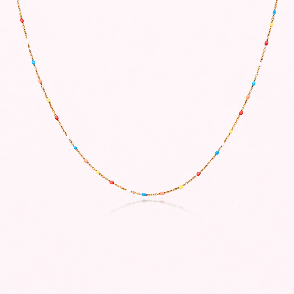 Collier boule coloré