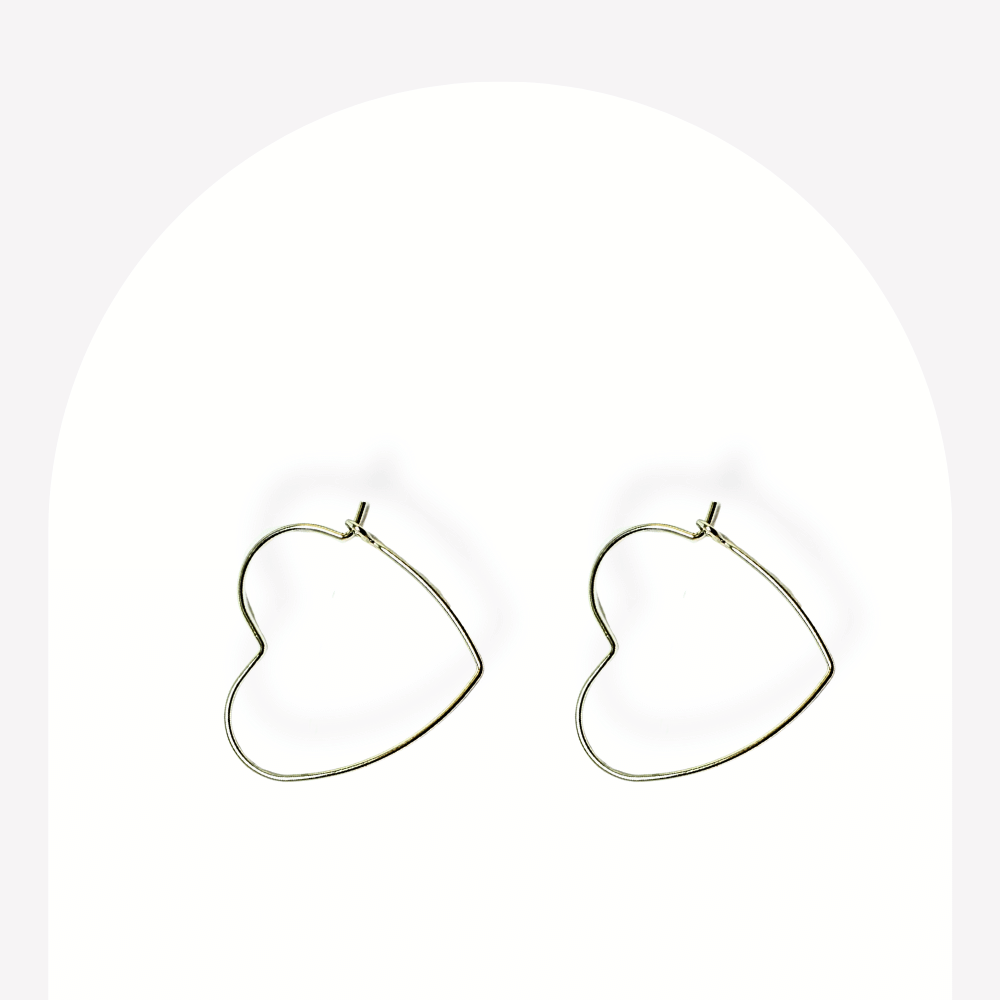 Boucles d’oreilles Cœur Minimaliste  | Gaou Bijoux