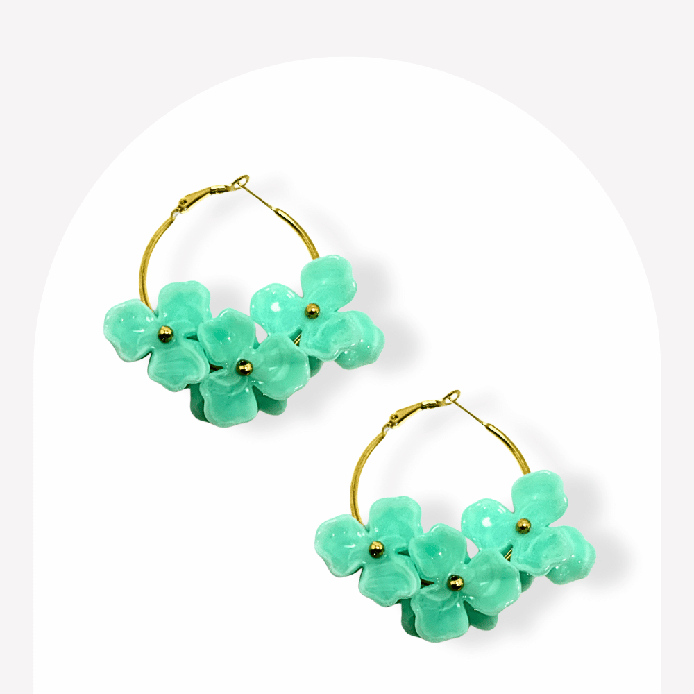 Boucles d’oreilles Créoles Florales  | Gaou Bijoux
