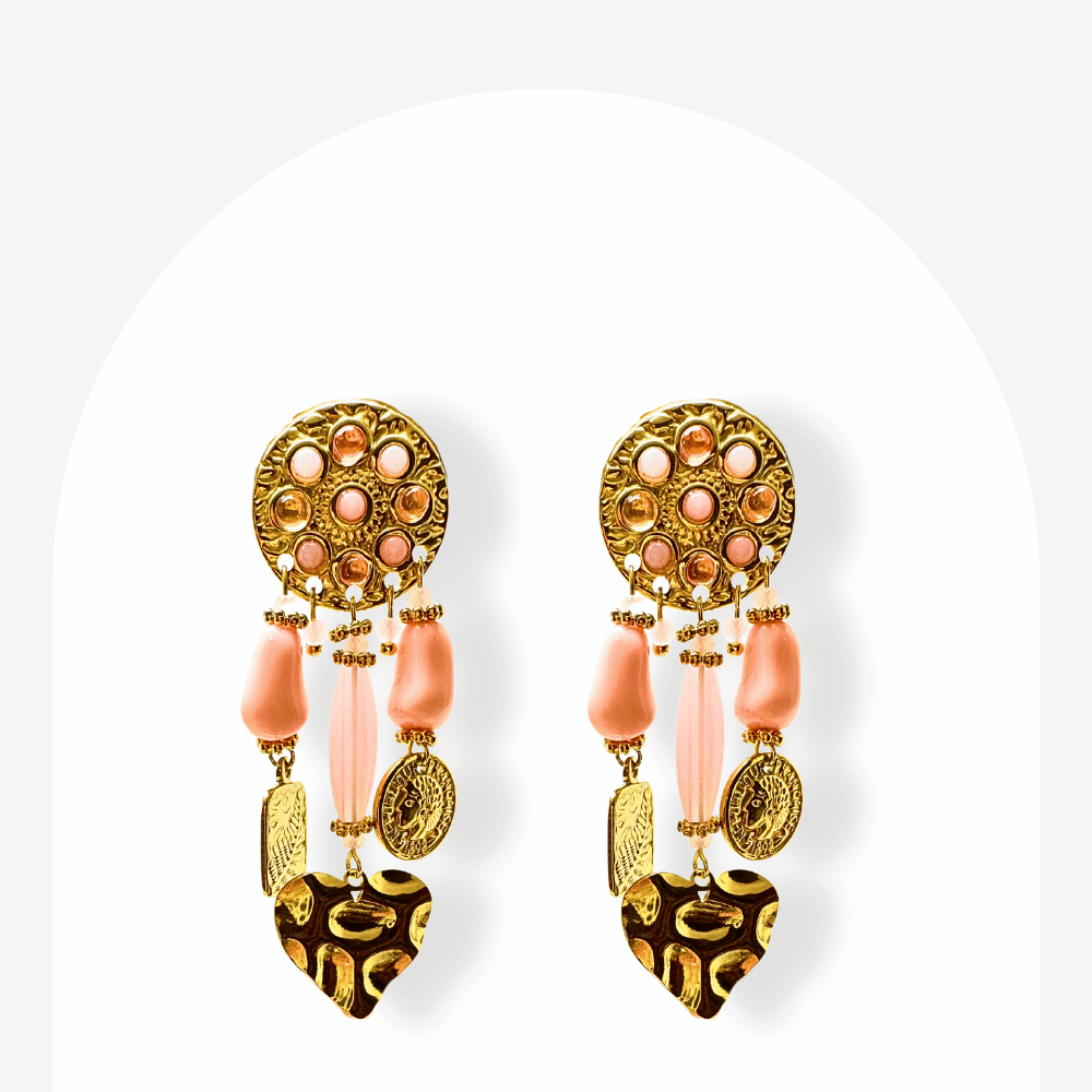 Boucles d’oreilles Cœur Bohème  | Gaou Bijoux