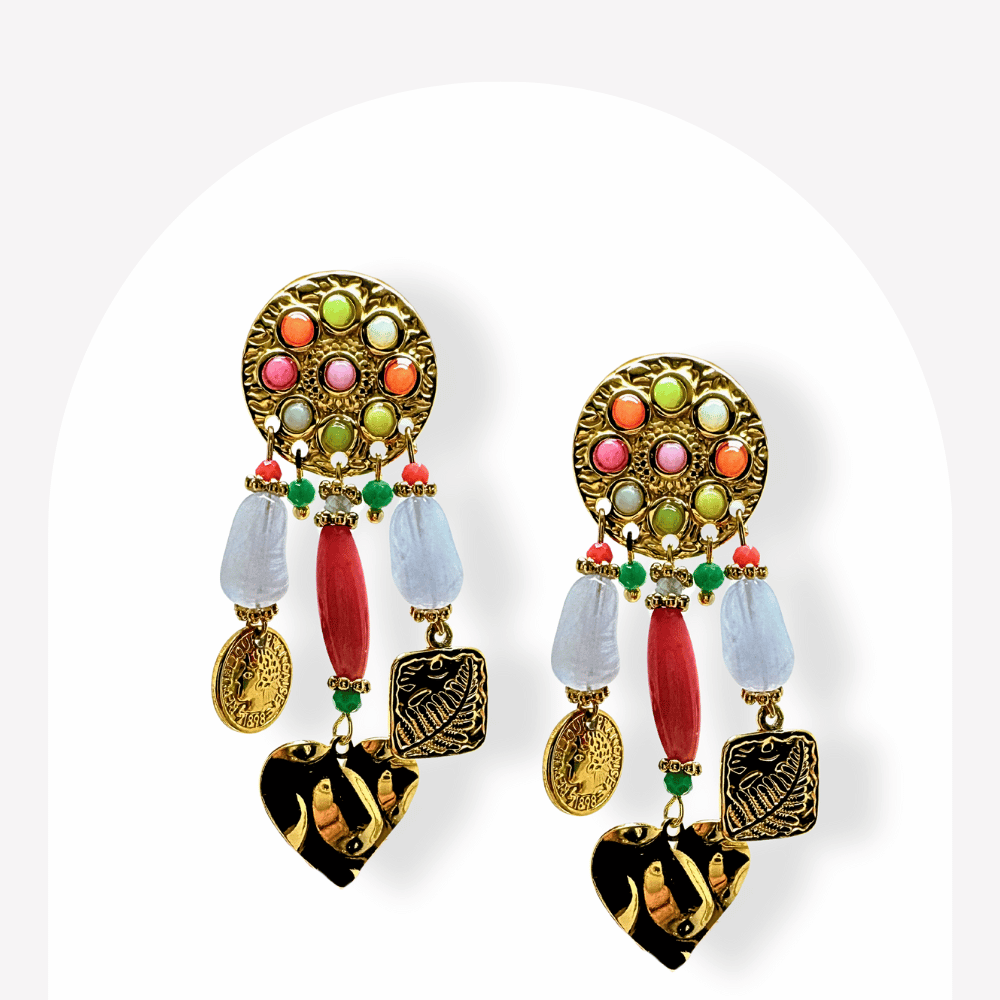 Boucles d’oreilles Cœur Bohème  | Gaou Bijoux