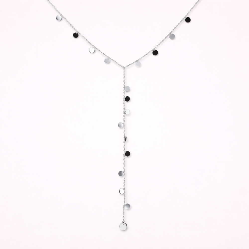 Collier Y pastilles acier inoxydable | Gaou Bijoux