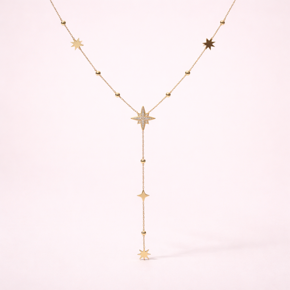 Collier Y étoiles acier inoxydable | Gaou Bijoux