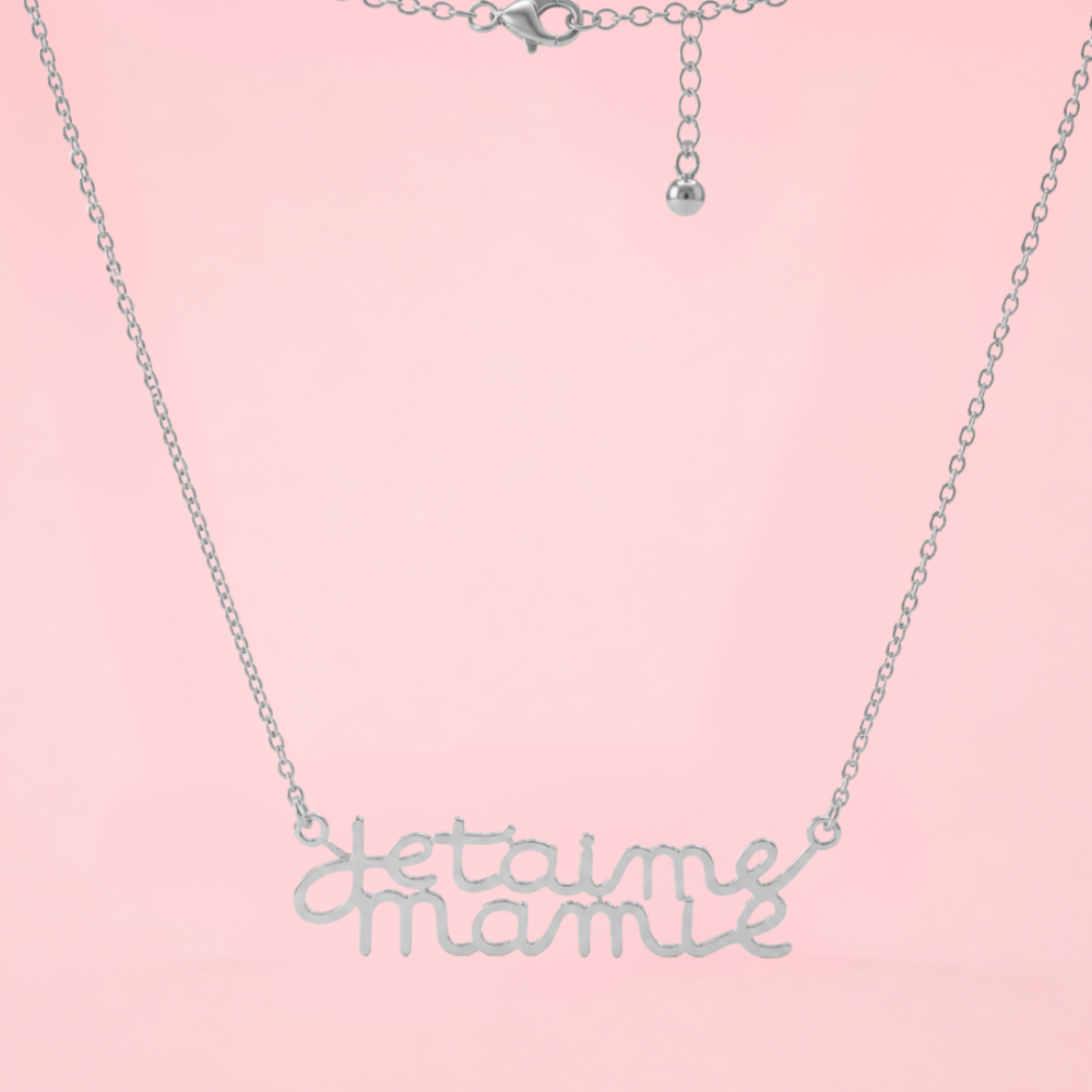 Collier je t’aime mamie acier inoxydable femme | Gaou Bijoux