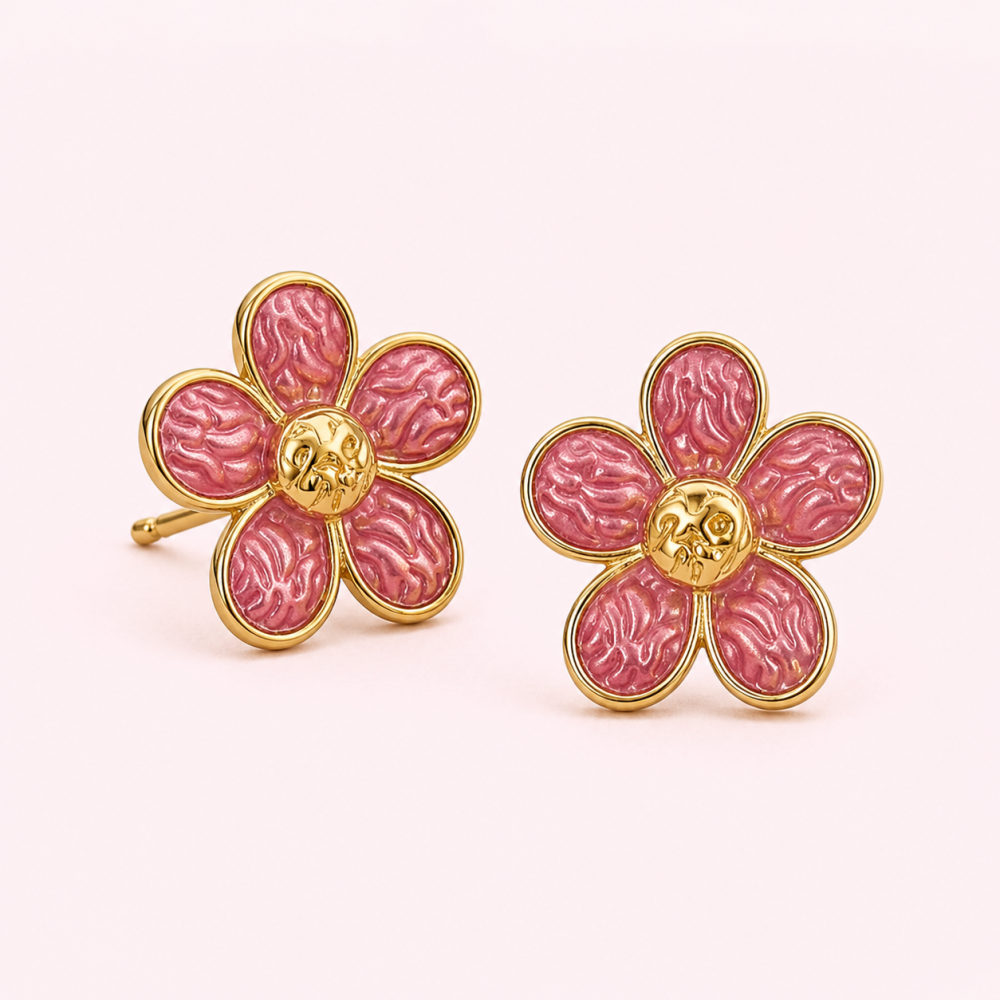 Boucles d oreilles fleur acier inoxydable femme | Gaou Bijoux