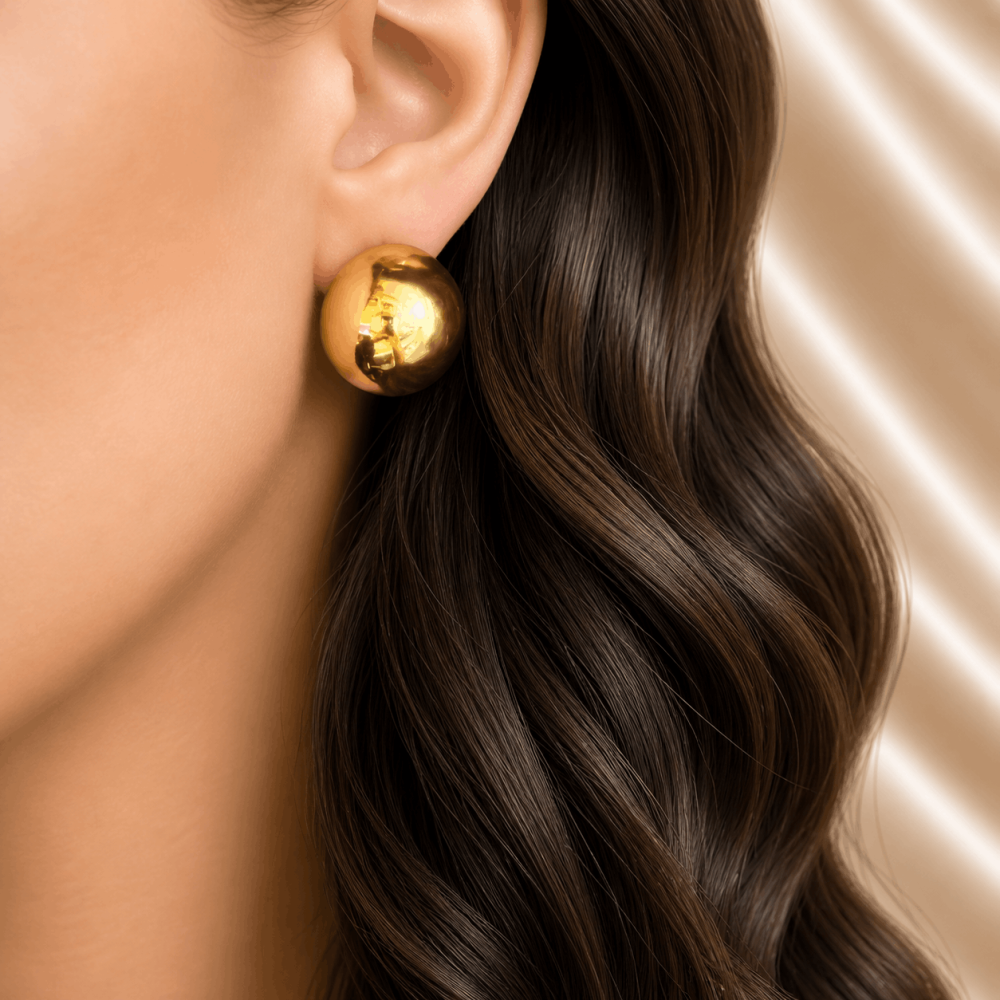 Boucles d oreilles boule acier inoxydable femme | Gaou Bijoux