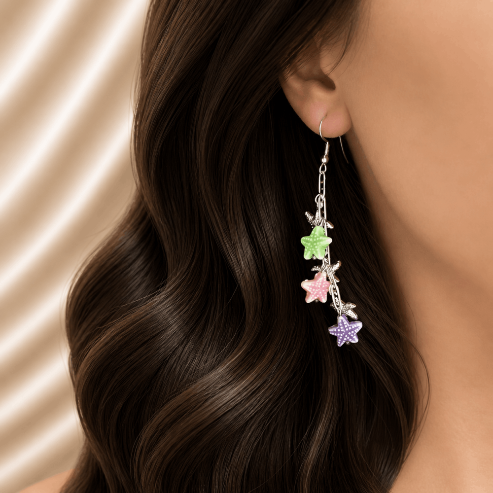 Boucles d oreilles etoile de mer acier inoxydable femme | Gaou Bijoux