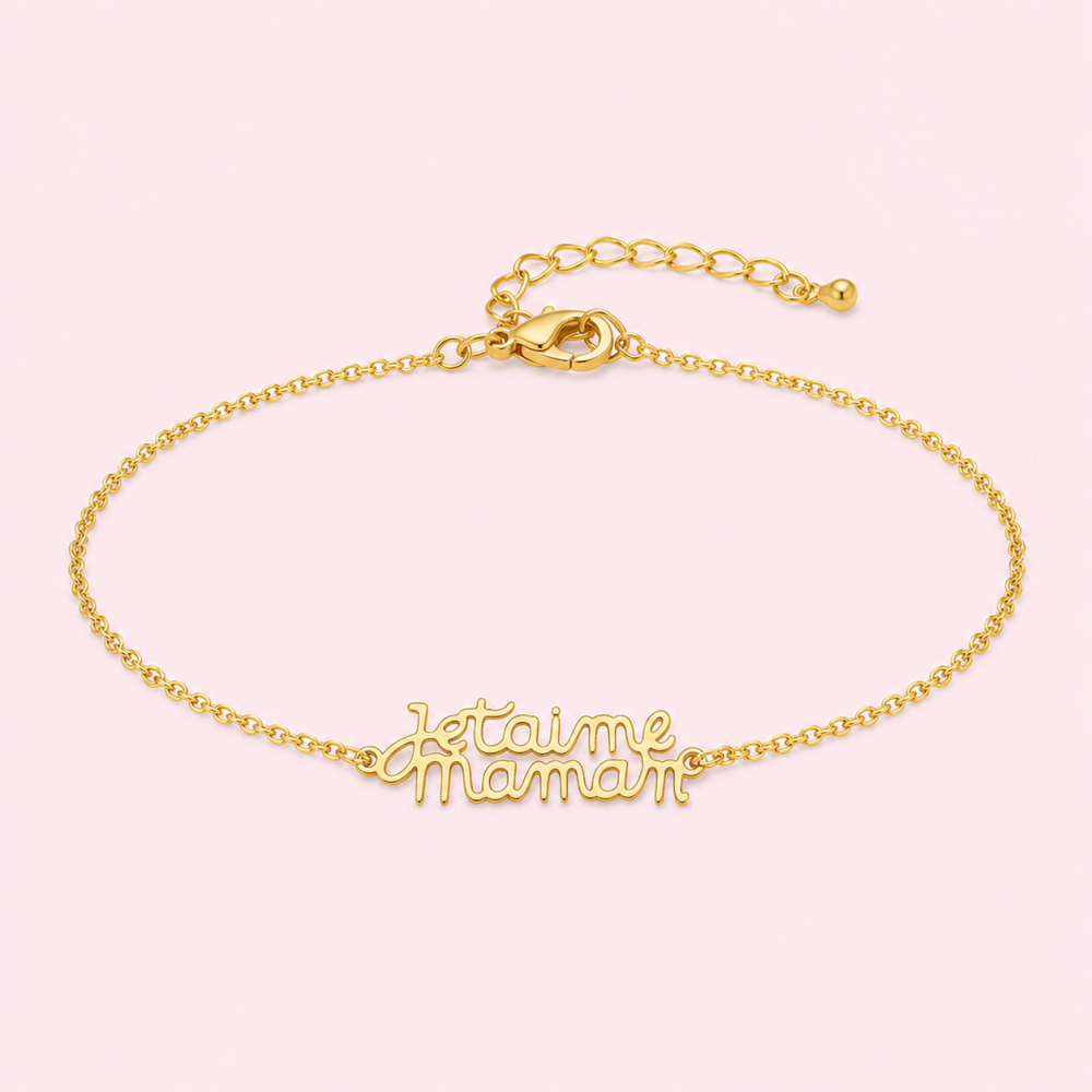 Bracelet je t aime maman acier inoxydable femme | Gaou Bijoux