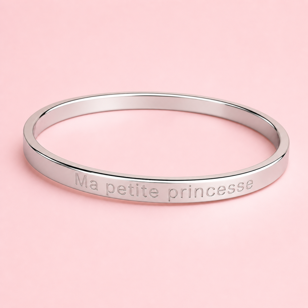 Jonc enfant gravé ma petite princesse acier inoxydable