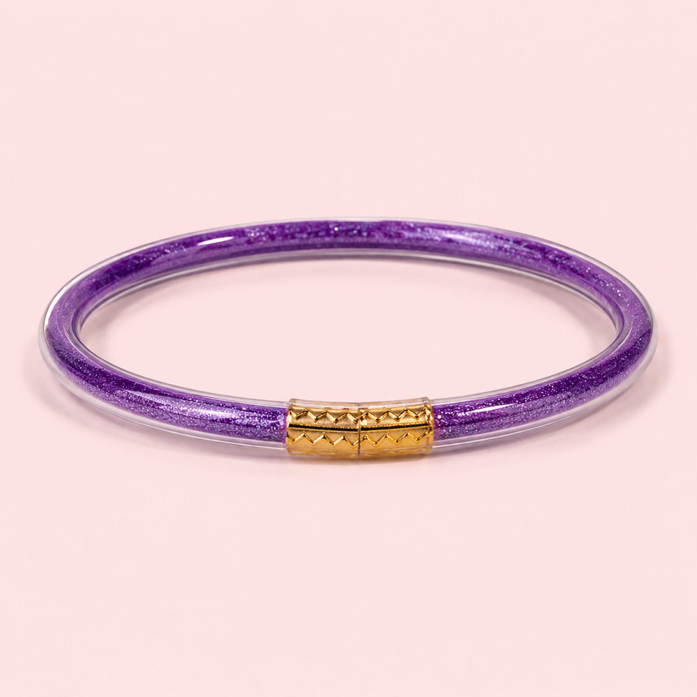 Bracelet jonc style bouddhiste violet