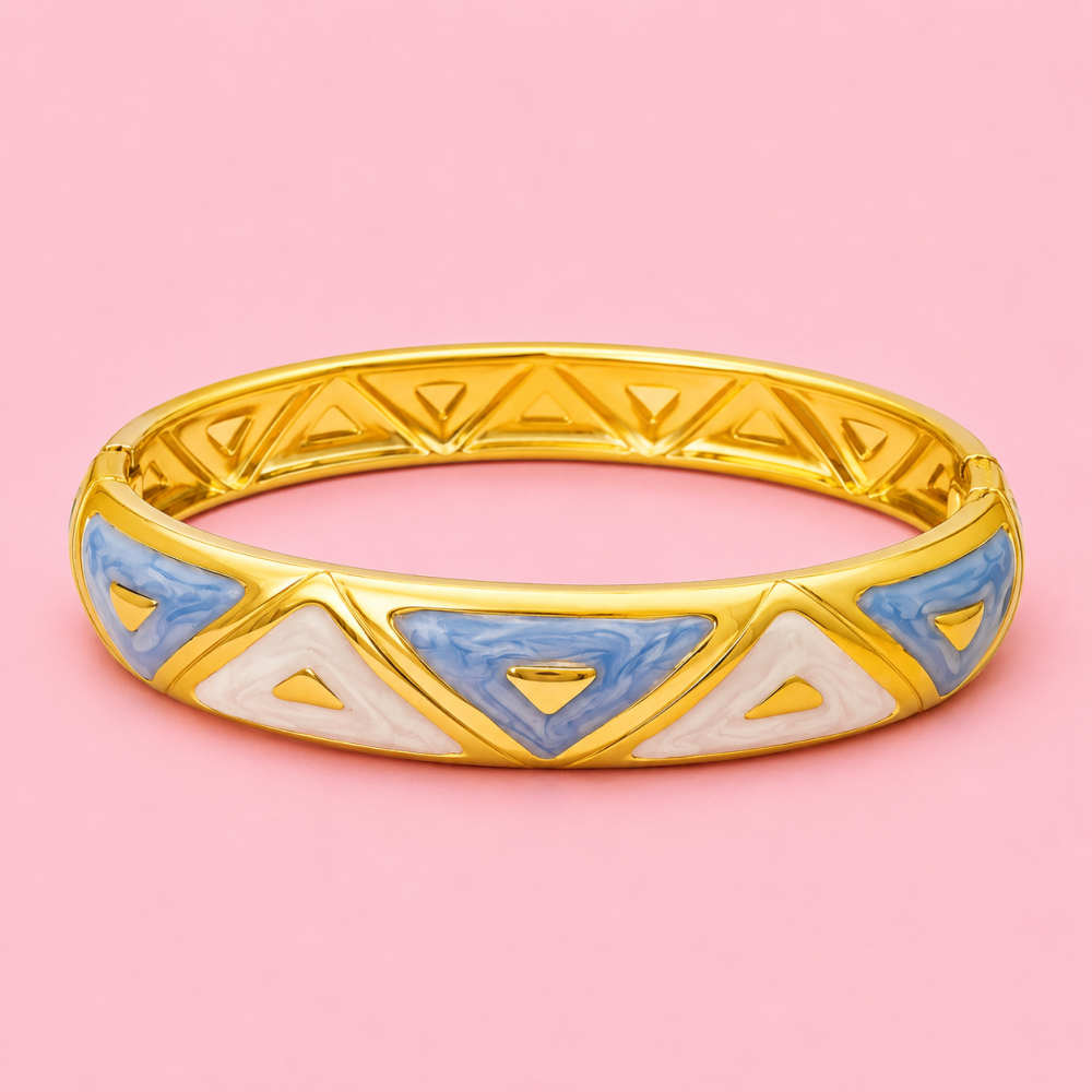 Jonc géométrique acier inoxydable multicolore | Gaou Bijoux