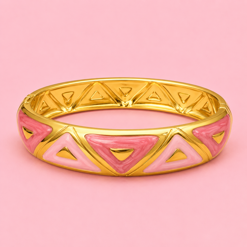 Jonc géométrique acier inoxydable multicolore | Gaou Bijoux