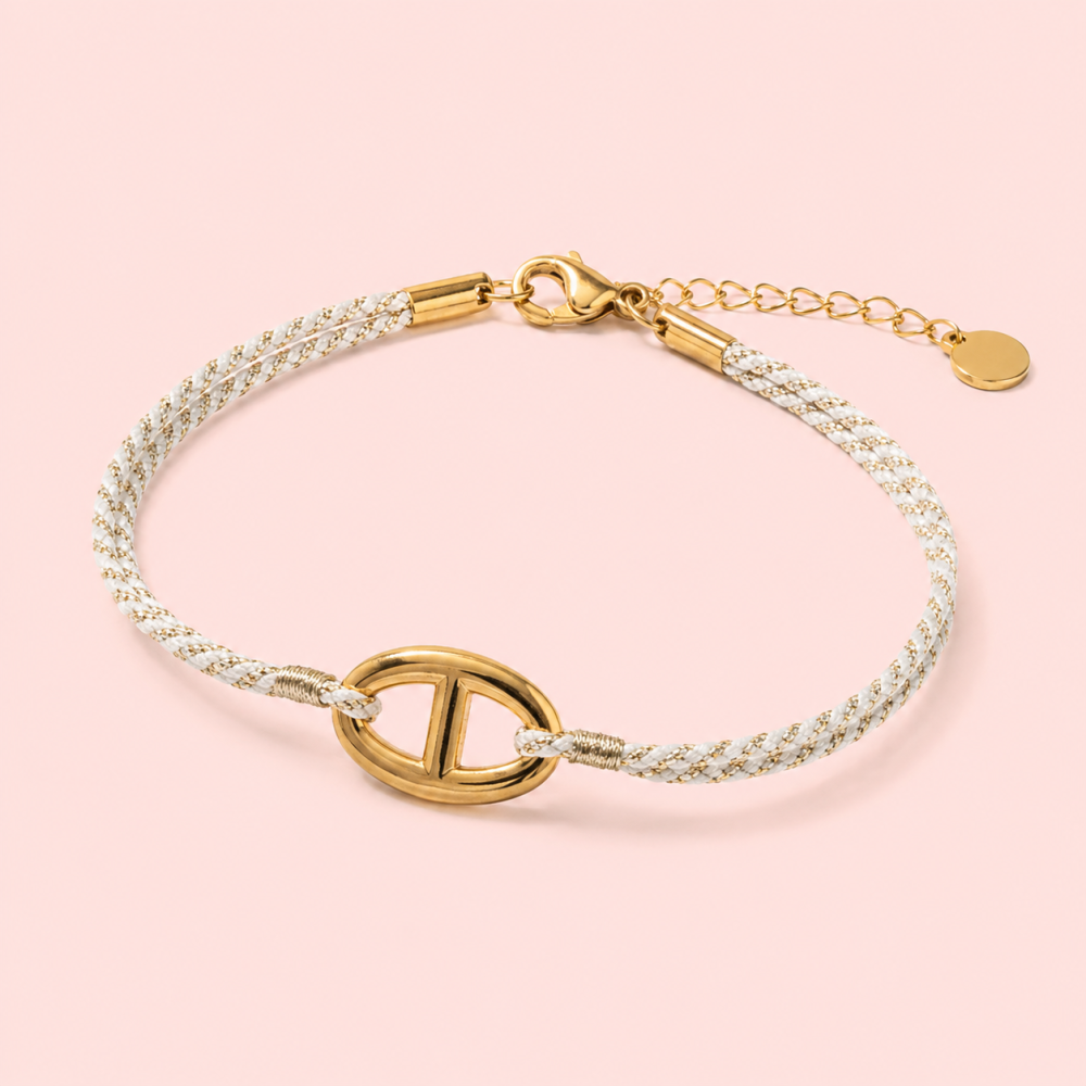 Bracelet cordon Maille Marine acier inoxydable | Gaou Bijoux