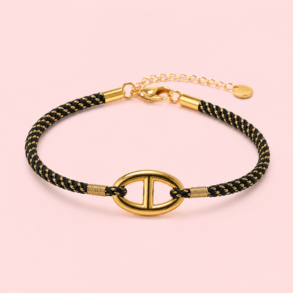 Bracelet cordon Maille Marine acier inoxydable | Gaou Bijoux