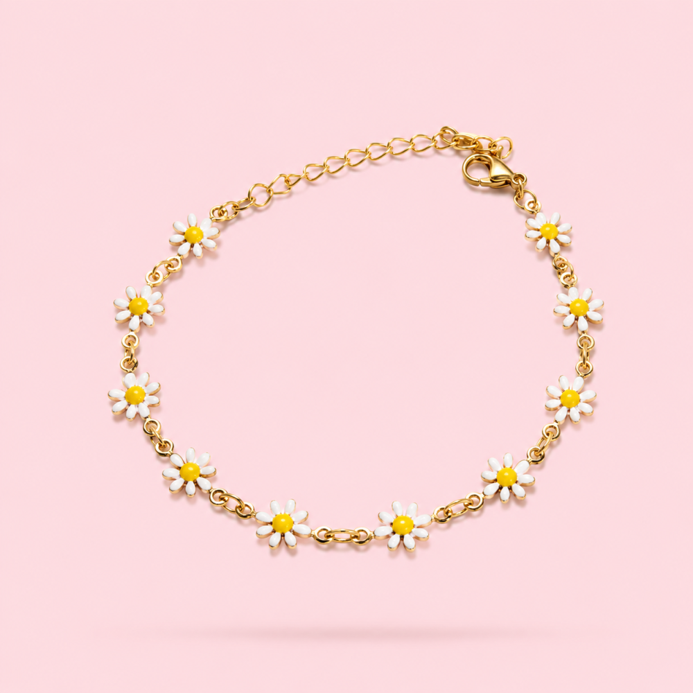 Bracelet marguerites acier inoxydable femme | Gaou Bijoux